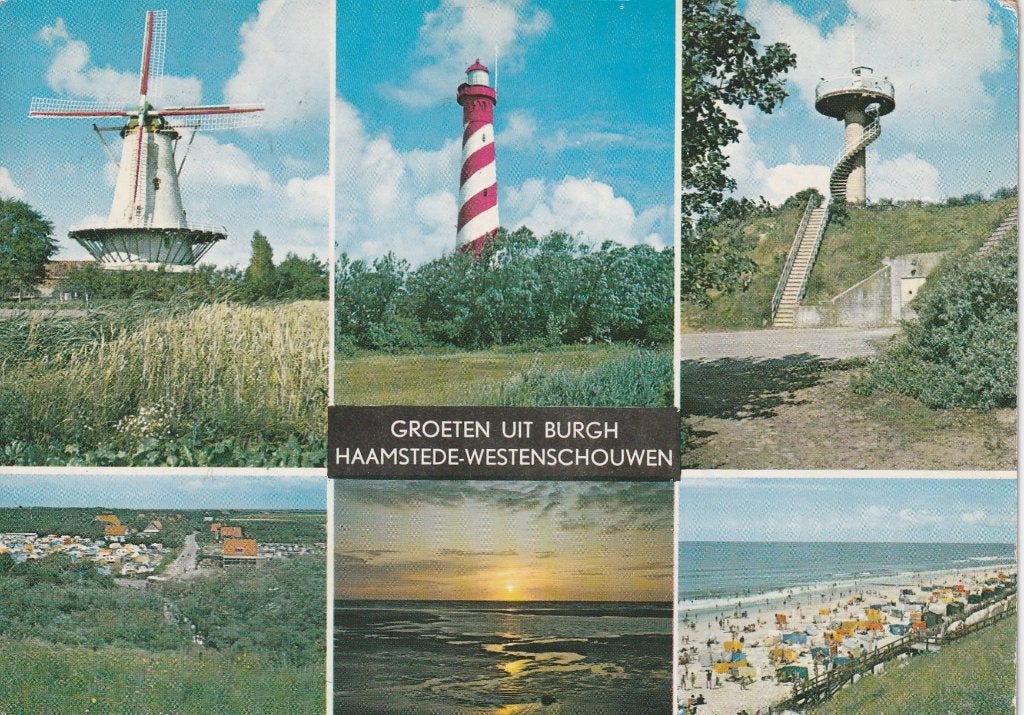 BURGH-HAAMSTEDE Molen Camping Vuurtoren Groeten, Verzenden, 1960 tot 1980, Gelopen, Zeeland