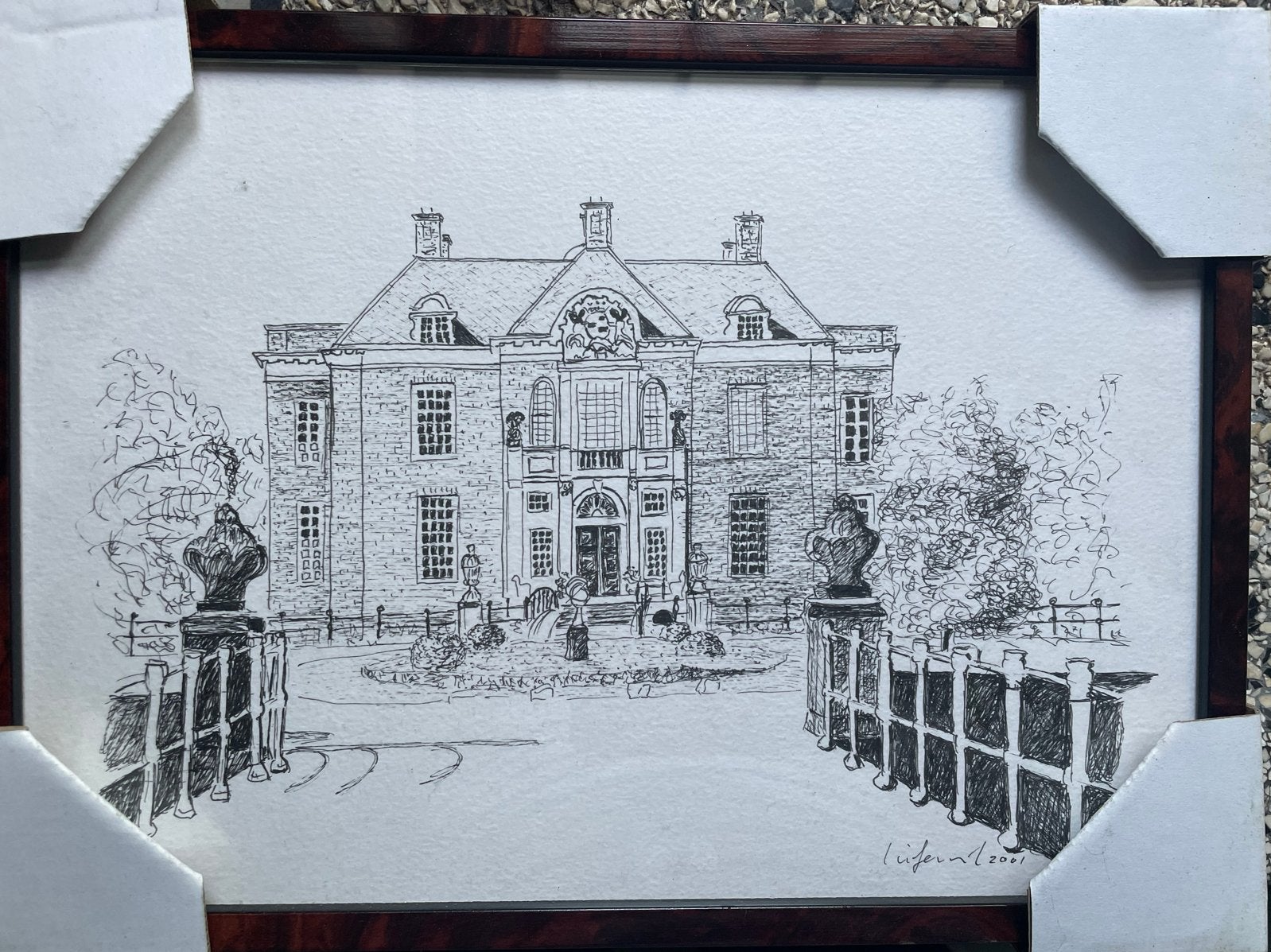 Middachten huis rheden de steeg pentekening, Ophalen of Verzenden