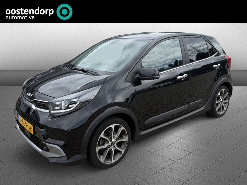 Kia Picanto 1.0 T-GDi 100PK X-Line 5-Zits + AFN. TREKHAAK!, Auto's, Gebruikt, Adaptive Cruise Control, 100 pk, Zwart
