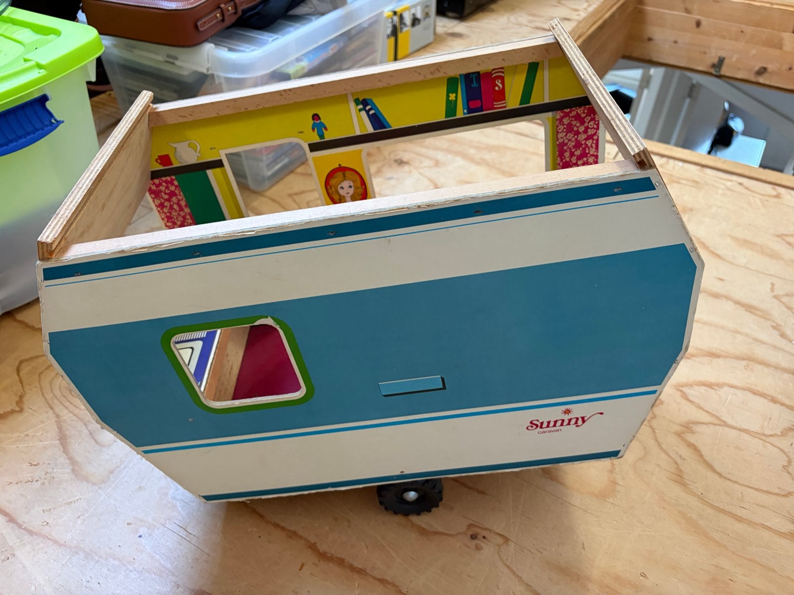 Retro Barbie Caravan Jaren '70 - Sunny Speelgoed, Ophalen, Gebruikt