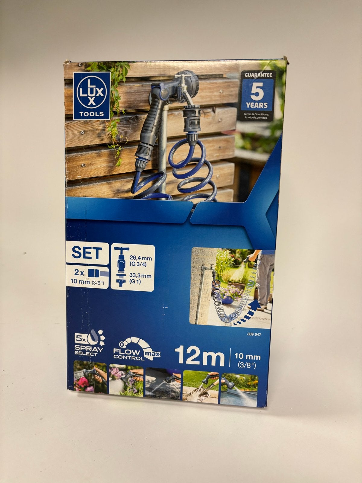 LuxTools Tuinslangset 12m met Sproeier en Koppelingen, Tuin en Terras, Ophalen of Verzenden, Nieuw, Tuinslang