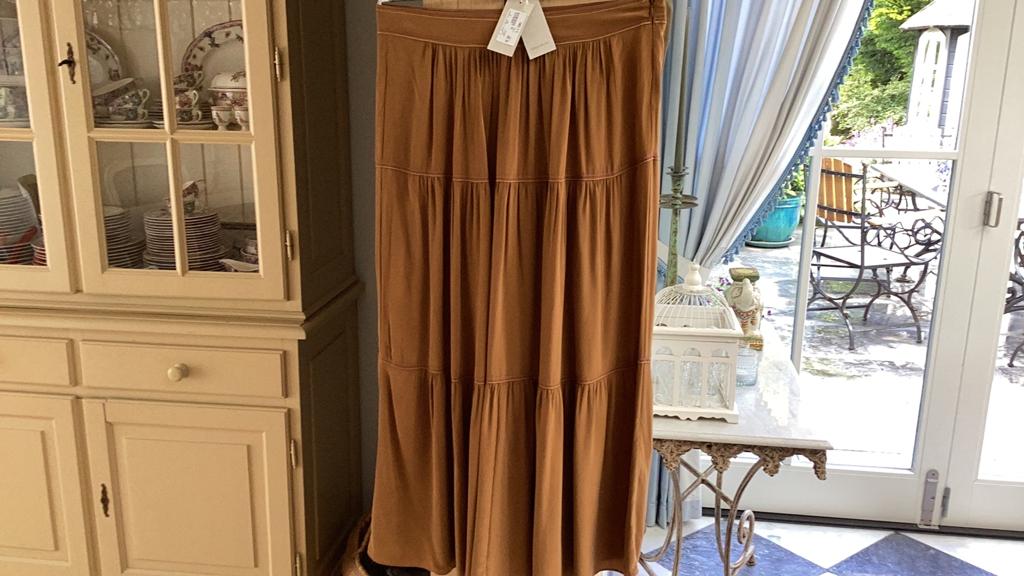 Vanessa Bruno Maxi Rok - Nieuw met kaartjes, Bruin, Maat 42/44 (L), Nieuw, Ophalen of Verzenden