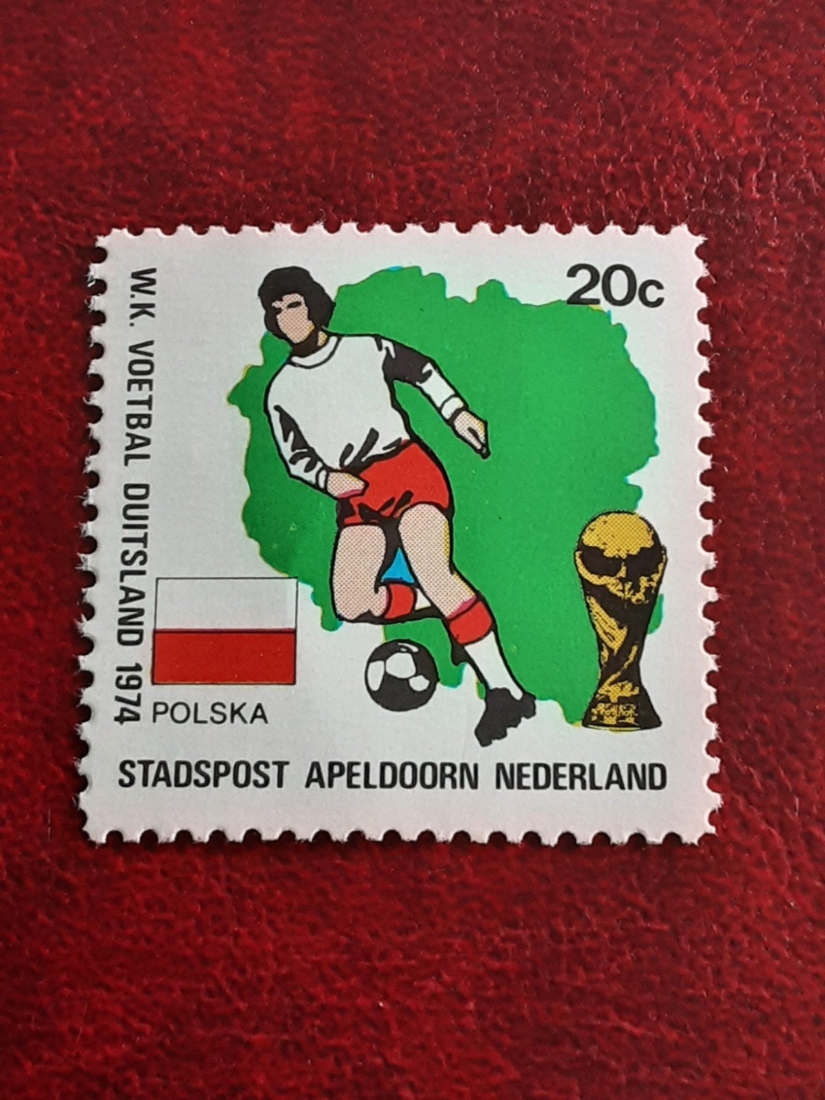 Stadspost Apeldoorn .WK Voetbal 1974 Polen ( pf), Ophalen of Verzenden
