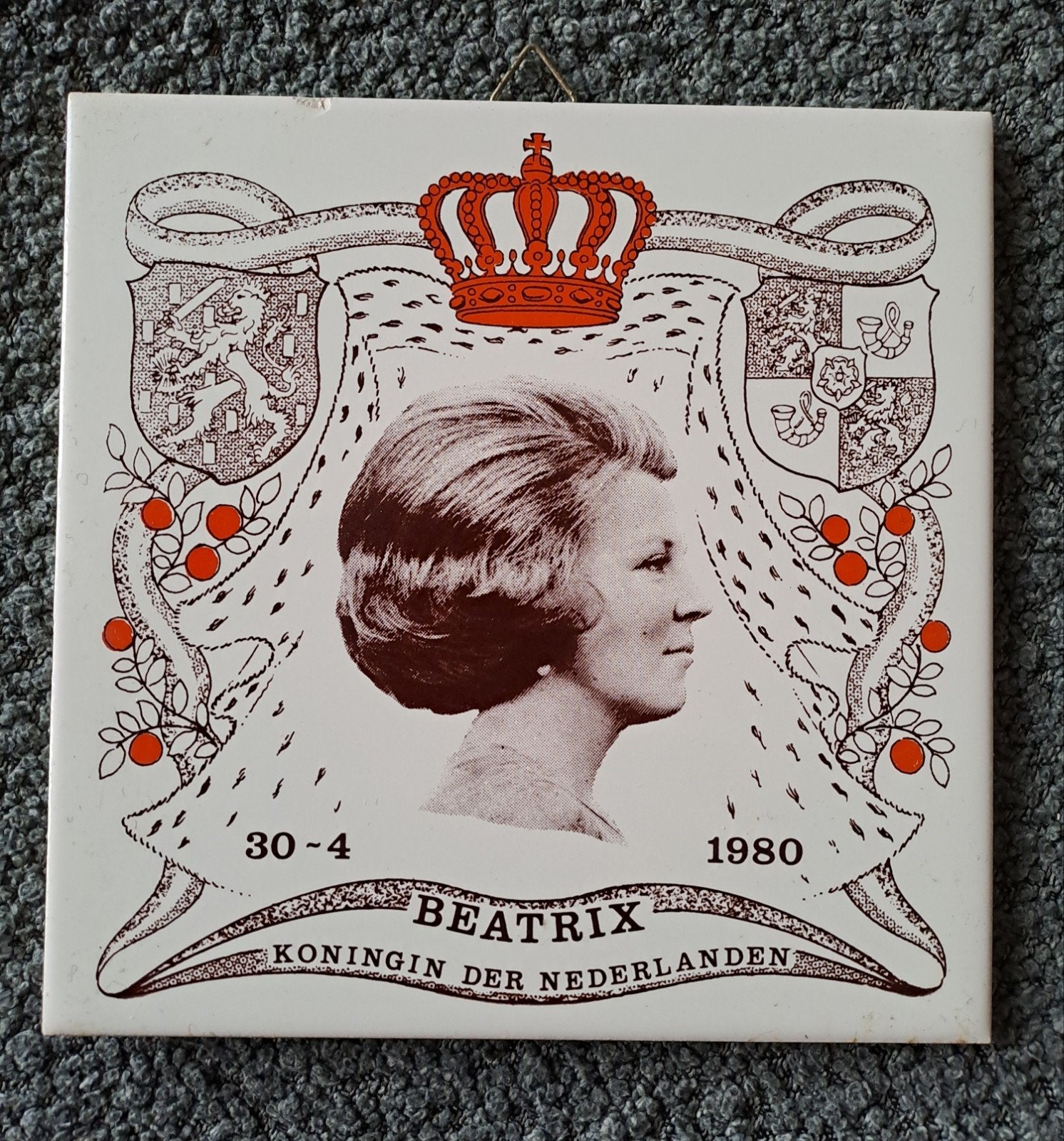Tegel Beatrix 1980, Ophalen of Verzenden, Zo goed als nieuw, Nederland, Overige typen