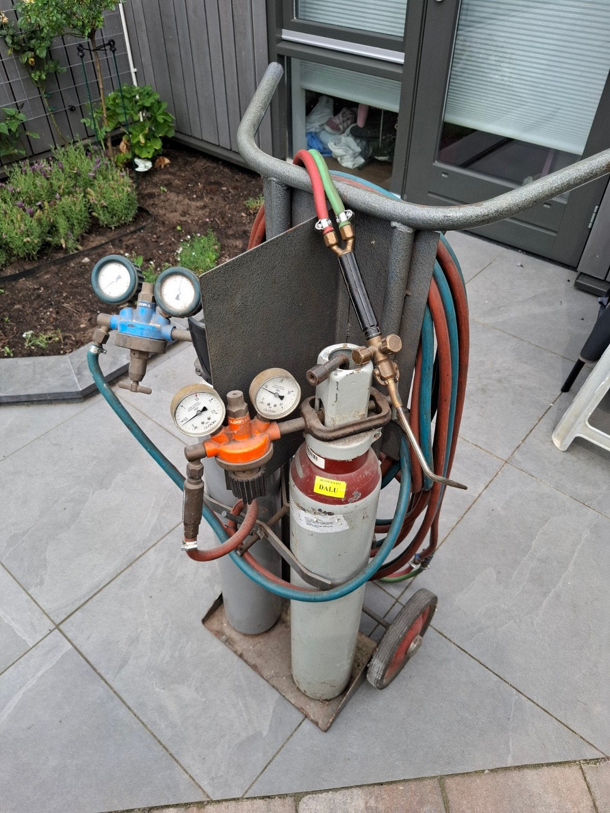 Complete autogeen lasserset met Gloor branders, Doe-het-zelf en Verbouw, Gereedschap | Lasapparaten, Ophalen of Verzenden, Gebruikt