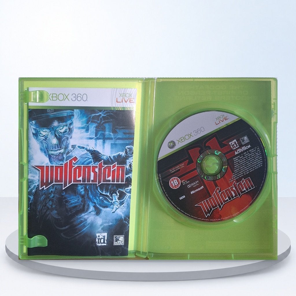 Wolfenstein Xbox 360 – krasvrij, met boekje, Spelcomputers en Games, Vanaf 18 jaar, Shooter, 1 speler, Ophalen of Verzenden