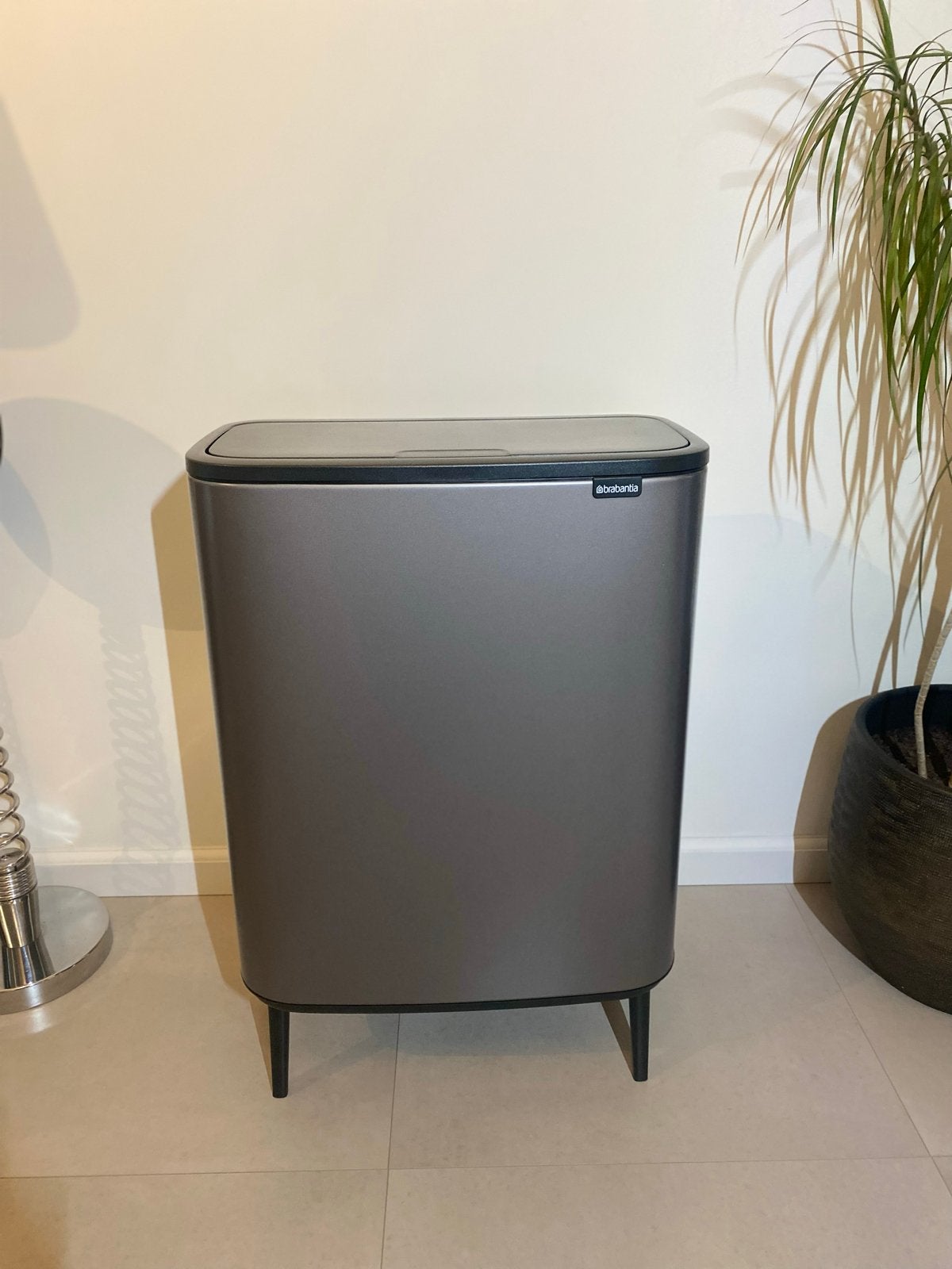 Brabantia Bo Touch Bin Prullenbak - 2x30L - Platinum, Huis en Inrichting, Ophalen, Nieuw, 40 liter of meer, 75 – 100
