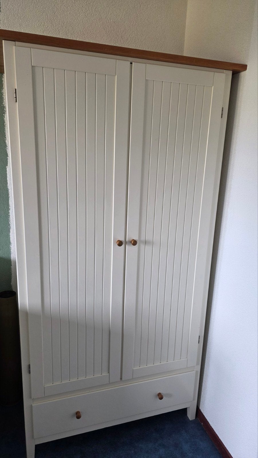 Kledingkast en uitschuifbed Hemnes Ikea, Ophalen, Gebruikt, Eenpersoons, 80 cm