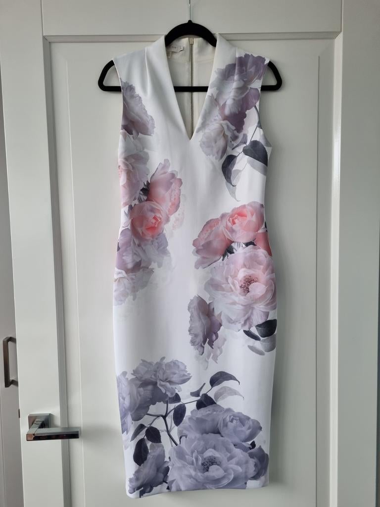 Ted Baker jurk, mt 2, Ophalen of Verzenden, Zo goed als nieuw, Roze, Boven de knie