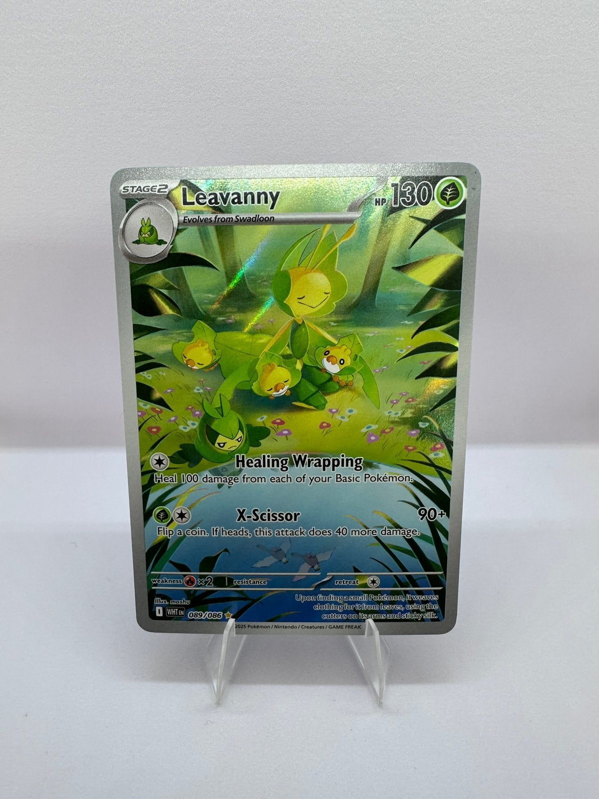 Pokémon kaart Leavanny 089 white flare, Ophalen of Verzenden, Nieuw