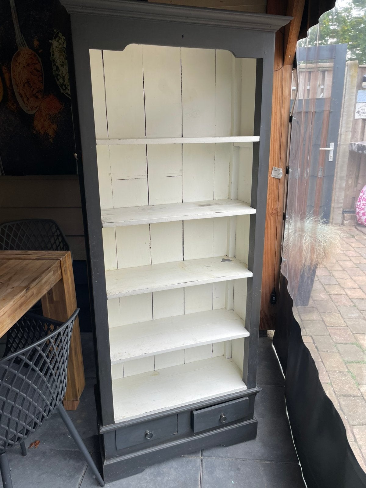 Ondiepe  buffetkast of boekenkast, Ophalen, 50 tot 100 cm, Zo goed als nieuw, 150 tot 200 cm