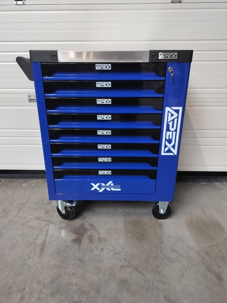 Apex gereedschapswagen 8 lades -8 gevuld krachtdoppen nieuw!, Ophalen, Nieuw