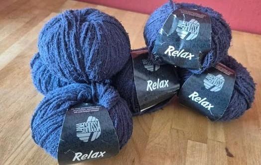 6 bollen Lana Grossa Relax garen - Donkerblauw, Hobby en Vrije tijd, Breien en Haken, Ophalen of Verzenden, Nieuw, Breien of Haken