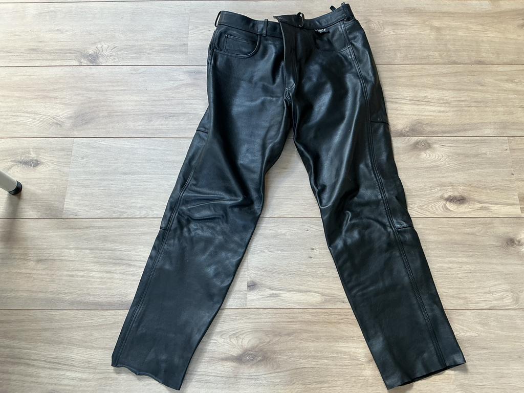 Leren motor broek van MQP, Motoren, Ophalen of Verzenden, Tweedehands, Broek | leer