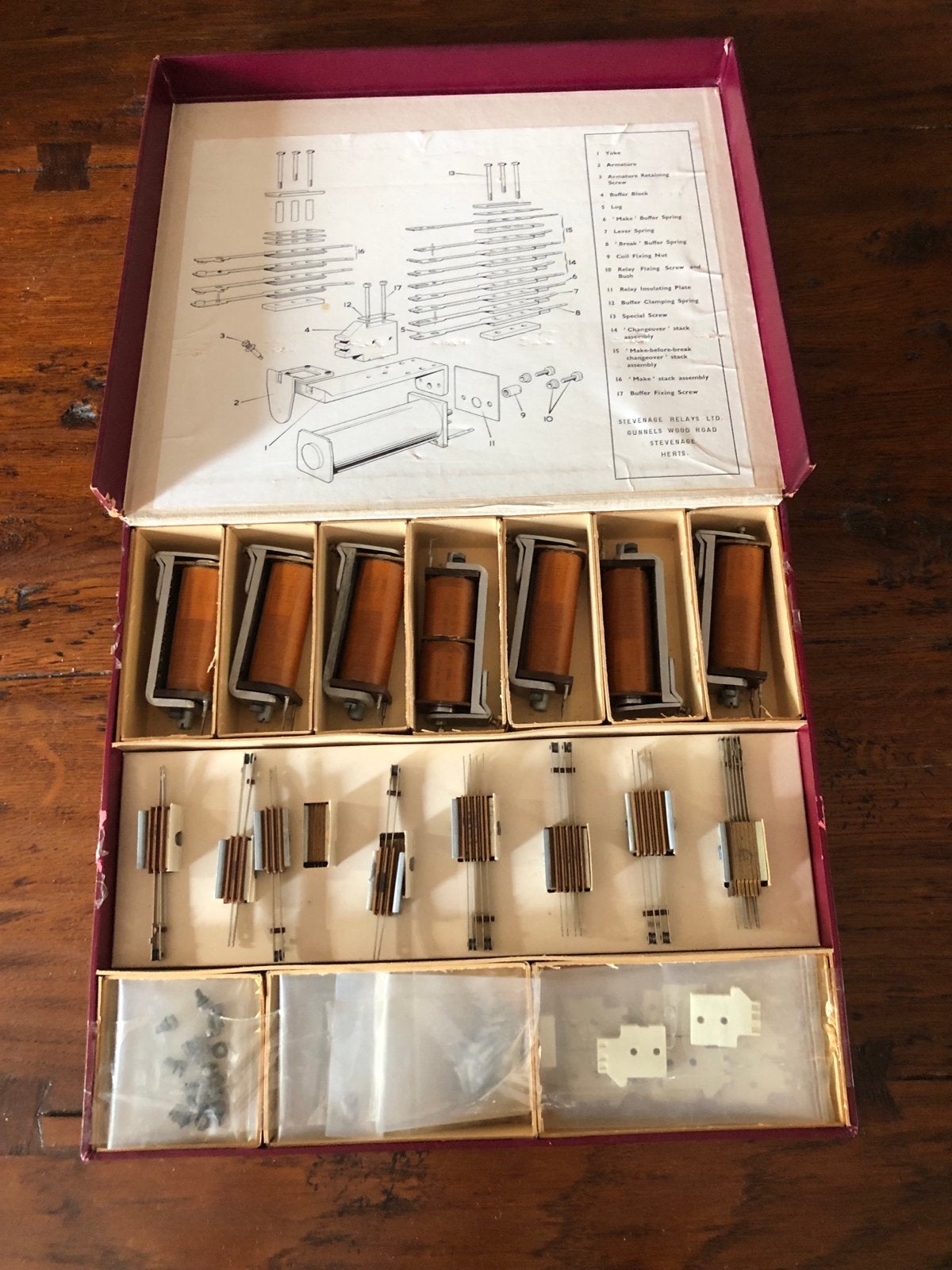 Vintage Type 3000 Relais Kit - Stevenage Relays Ltd, Ophalen of Verzenden, Gebruikt