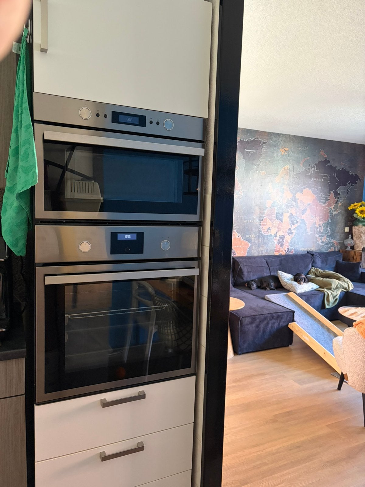 Keukenkast met oven en magnetron, Witgoed en Apparatuur, Ovens, Ophalen, IKEA, Zo goed als nieuw, 60 cm of meer