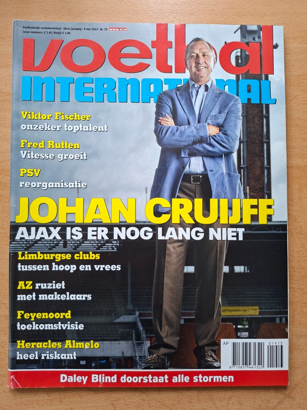 Voetbal International - Johan Cruijff - Mei 2013, Ophalen of Verzenden, Gelezen, Sport en Vrije tijd