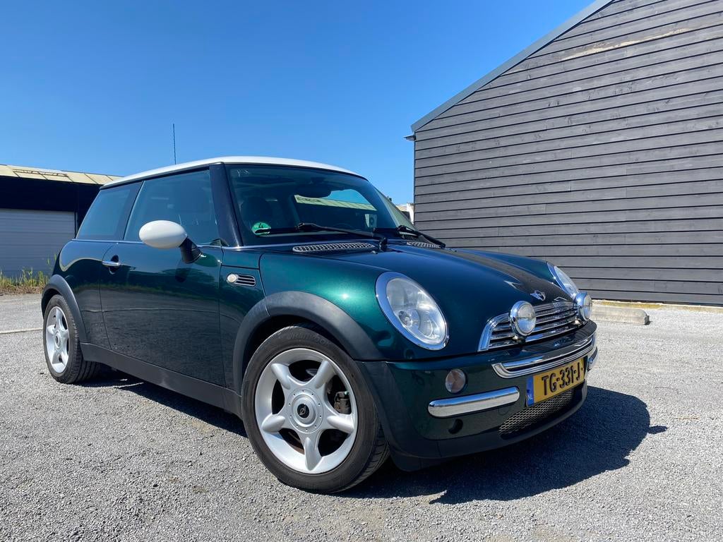 Mini 1.6 16V Cooper 2003 Groen, Auto's, Mini, Voorwielaandrijving, Zwart, 4 cilinders, 4 stoelen
