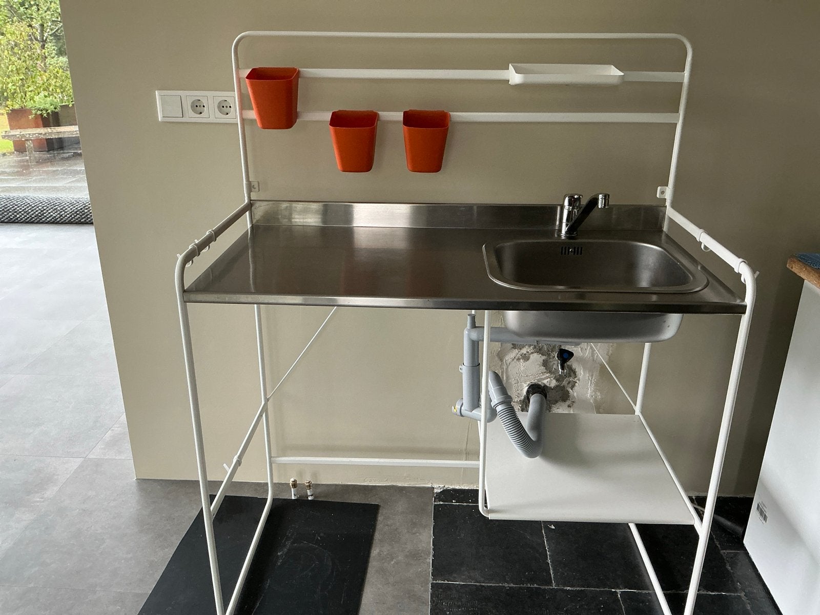 Ikea Sunnersta keuken met spoelbak en kraan, Ophalen, Wit, Overige typen, Zo goed als nieuw