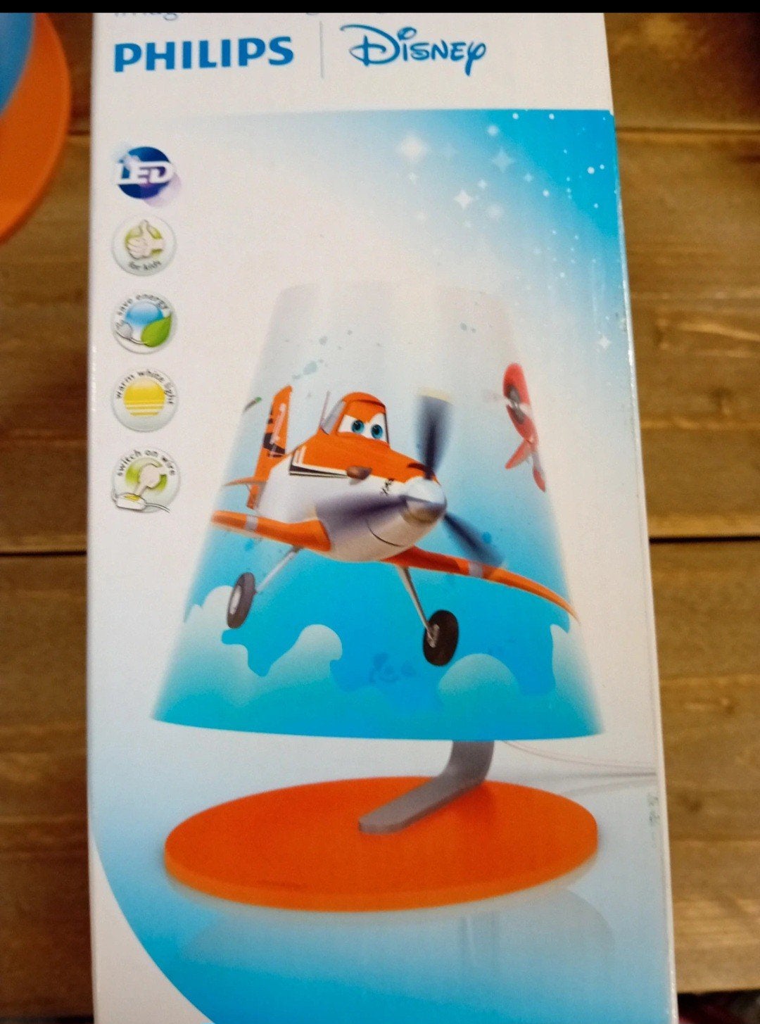 Philips Disney Planes LED Tafellamp - Kinderlamp Dusty, Inclusief lichtbron, Kunststof, Meerkleurig, Kinderlamp