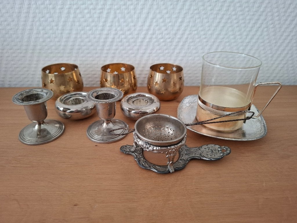 Antiek en Decoratief: Kandelaars, Theezeef, Theelichthouders, Ophalen of Verzenden