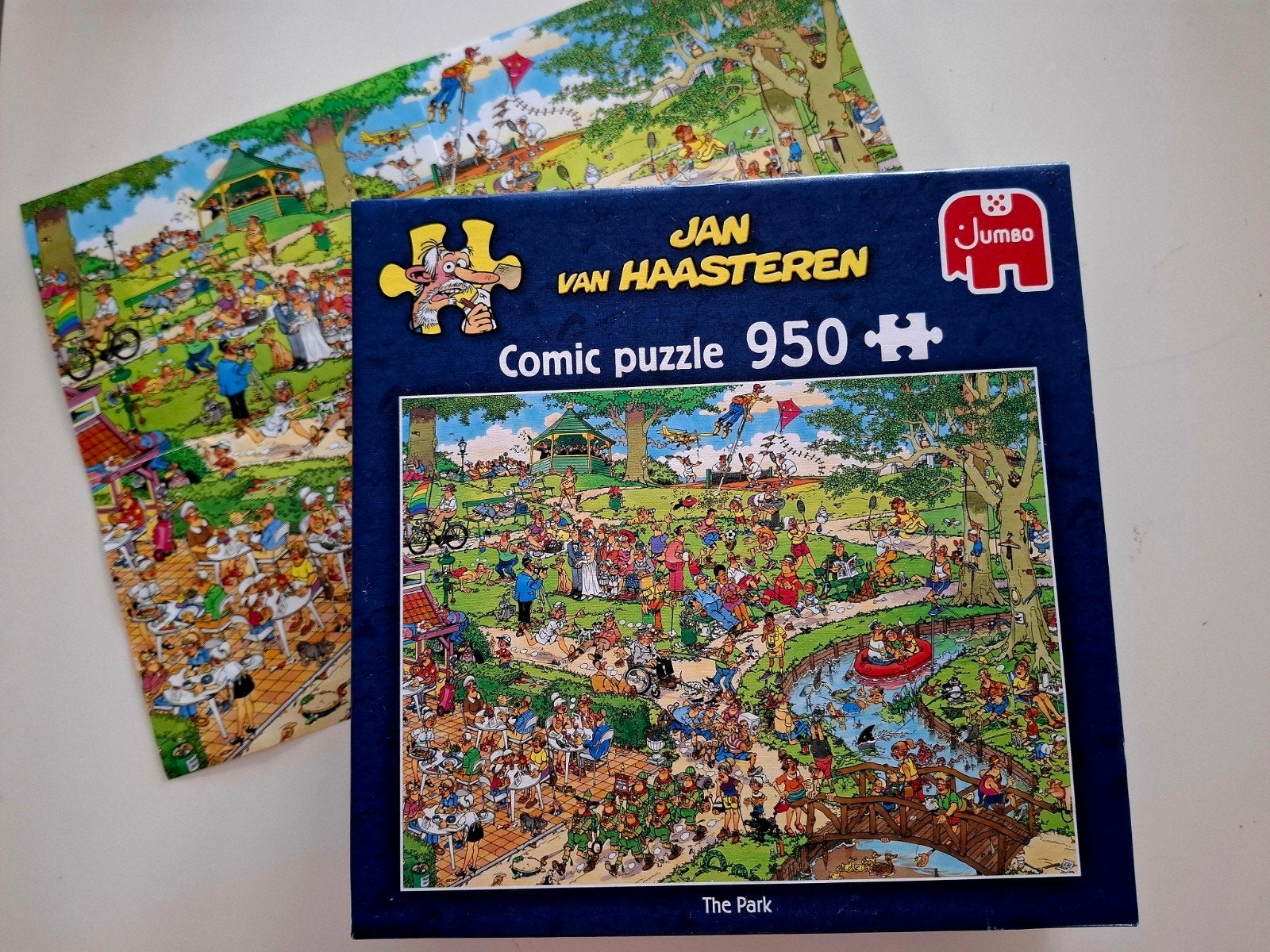 Jan van Haasteren 'The Park' 950 stukjes + poster, Ophalen of Verzenden, 500 t/m 1500 stukjes, Gebruikt, Legpuzzel