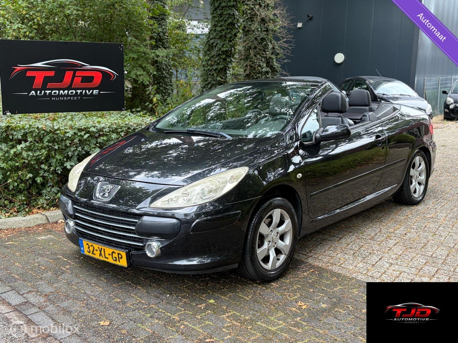 Peugeot 307 CC 2.0-16V-AUTOMAAT-LEDER-CRUISE-AC-NAP-APK, Auto's, Gebruikt, Zwart, 4 cilinders, Cabriolet