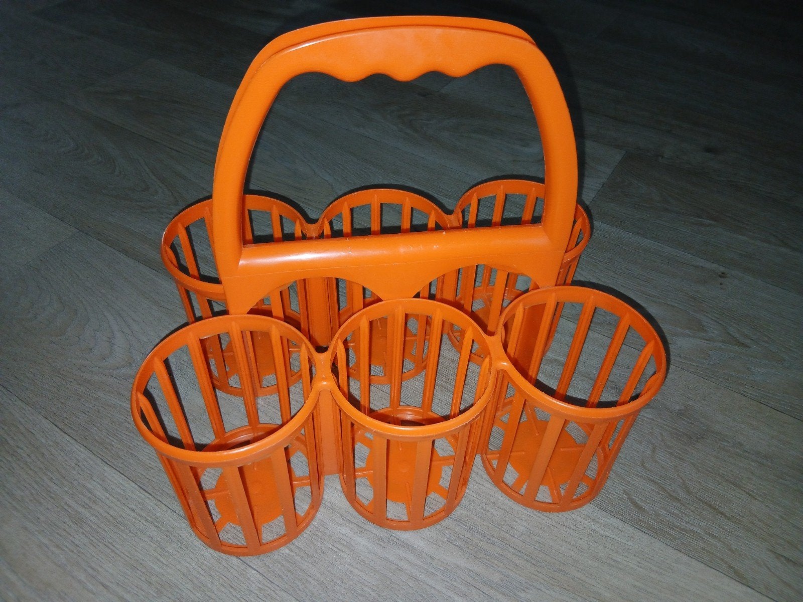 Oranje retro flessenhouder, Verzamelen, Ophalen, Huis en Inrichting