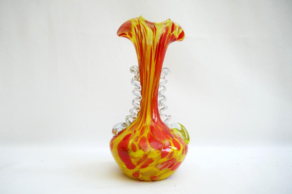 Art Deco - restglas vaasje - Boheems, Ophalen of Verzenden