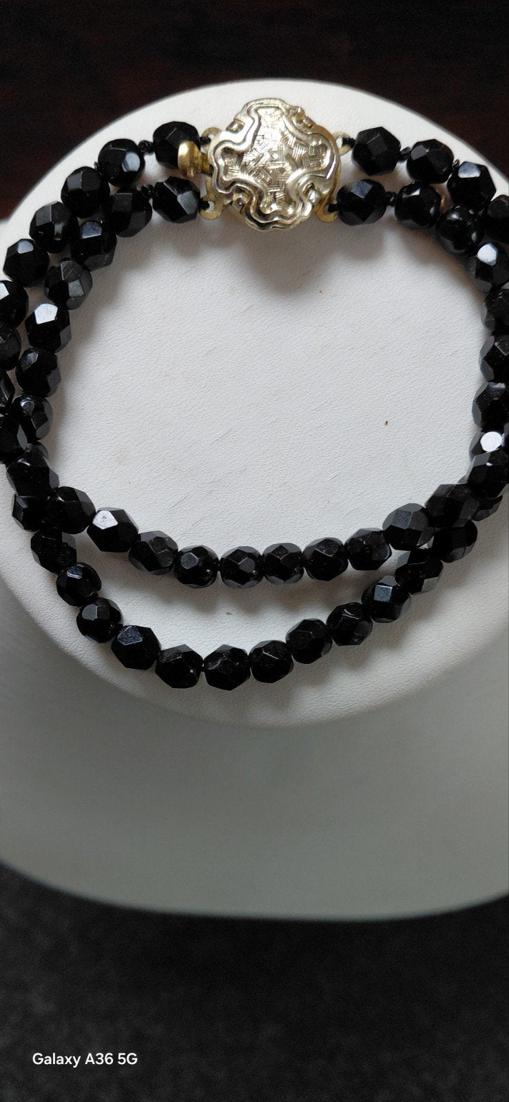 antieke gitten armband, dubbel rij, 20 cm, Verzenden, Goud, Overige materialen