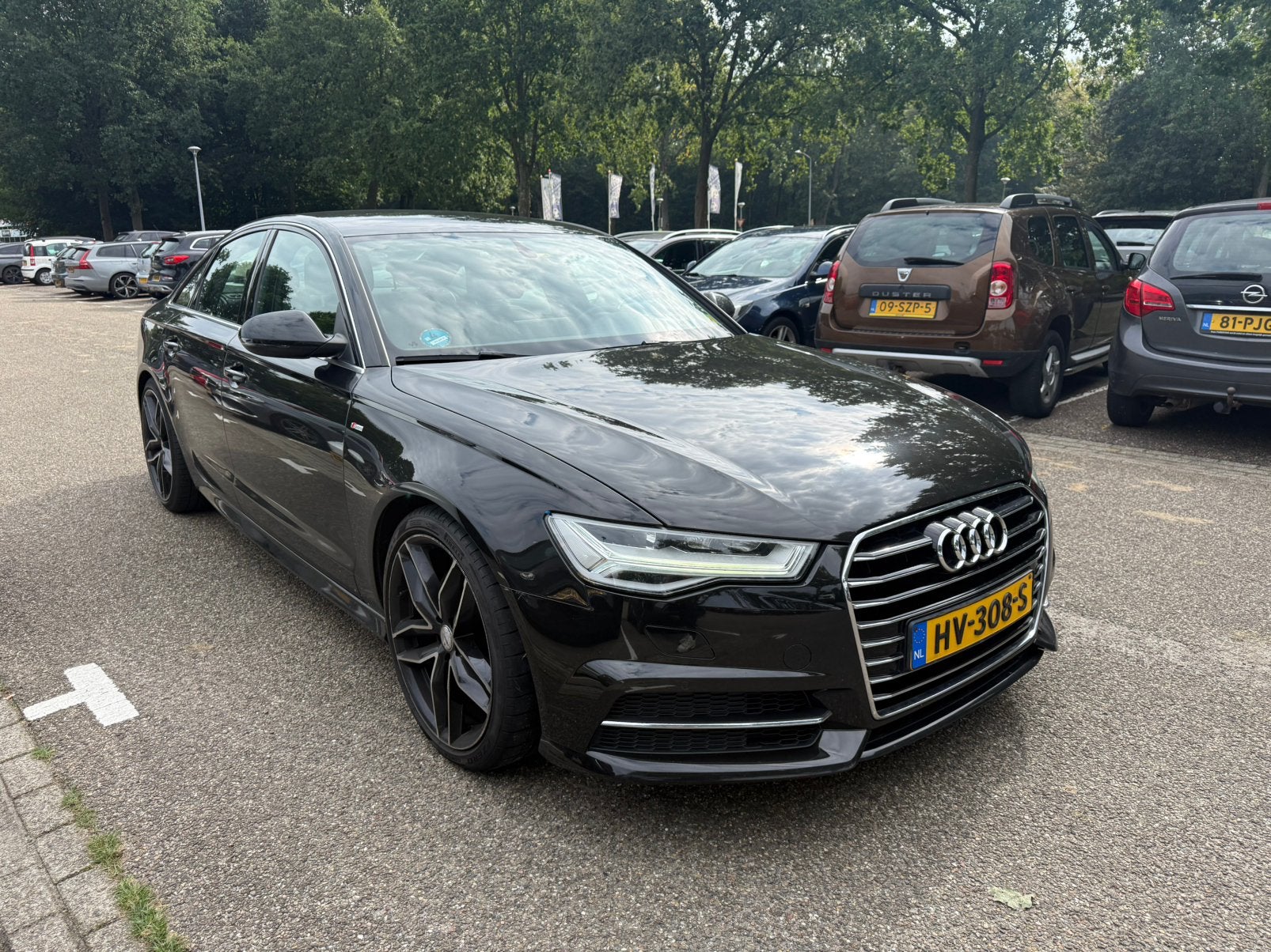 Audi A6 1.8 Tfsi S-line Sedan 20inch 2016 Zwart, Auto's, Zwart, Particulier, 1600 kg, Sedan