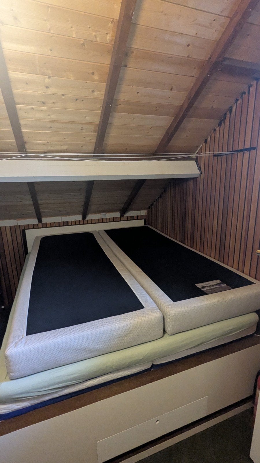 Karlsson Boxspring Matrassen 2x 90x220 cm Crème, Ophalen, Gebruikt, 90 cm, Tweepersoons