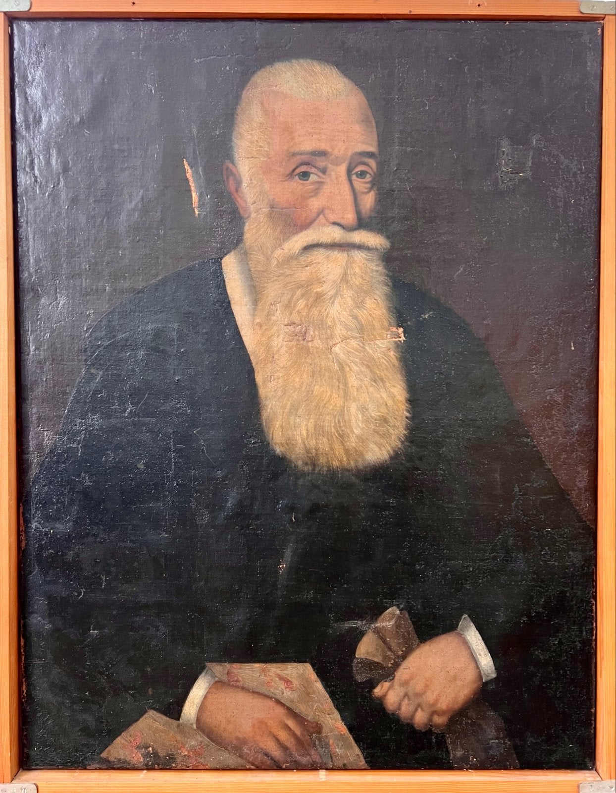 Schilderij, oud - Portret van een Man, Ophalen, Doek, Portret of Personen, Olieverf