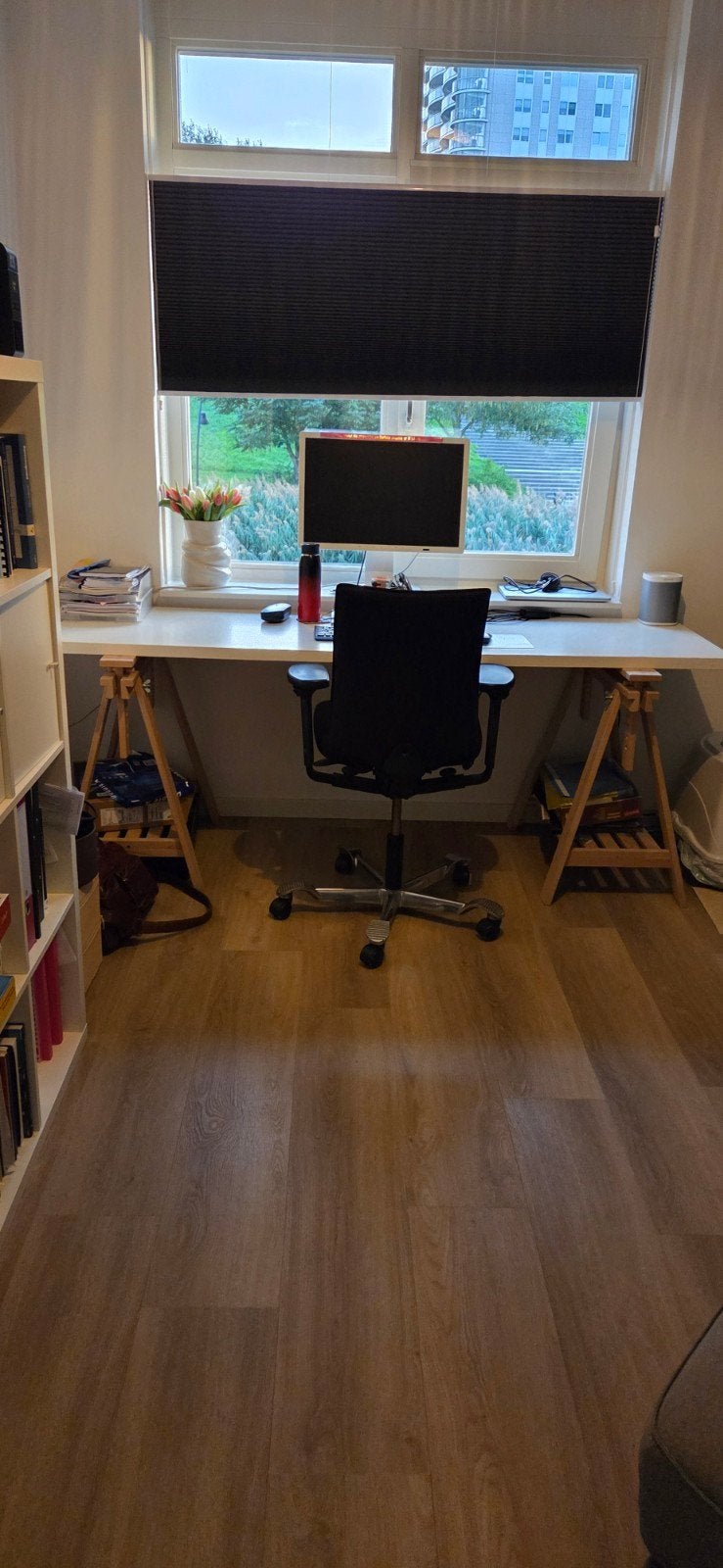 Ikea bureaublad met twee schragen, Ophalen, Gebruikt, Hout, IKEA