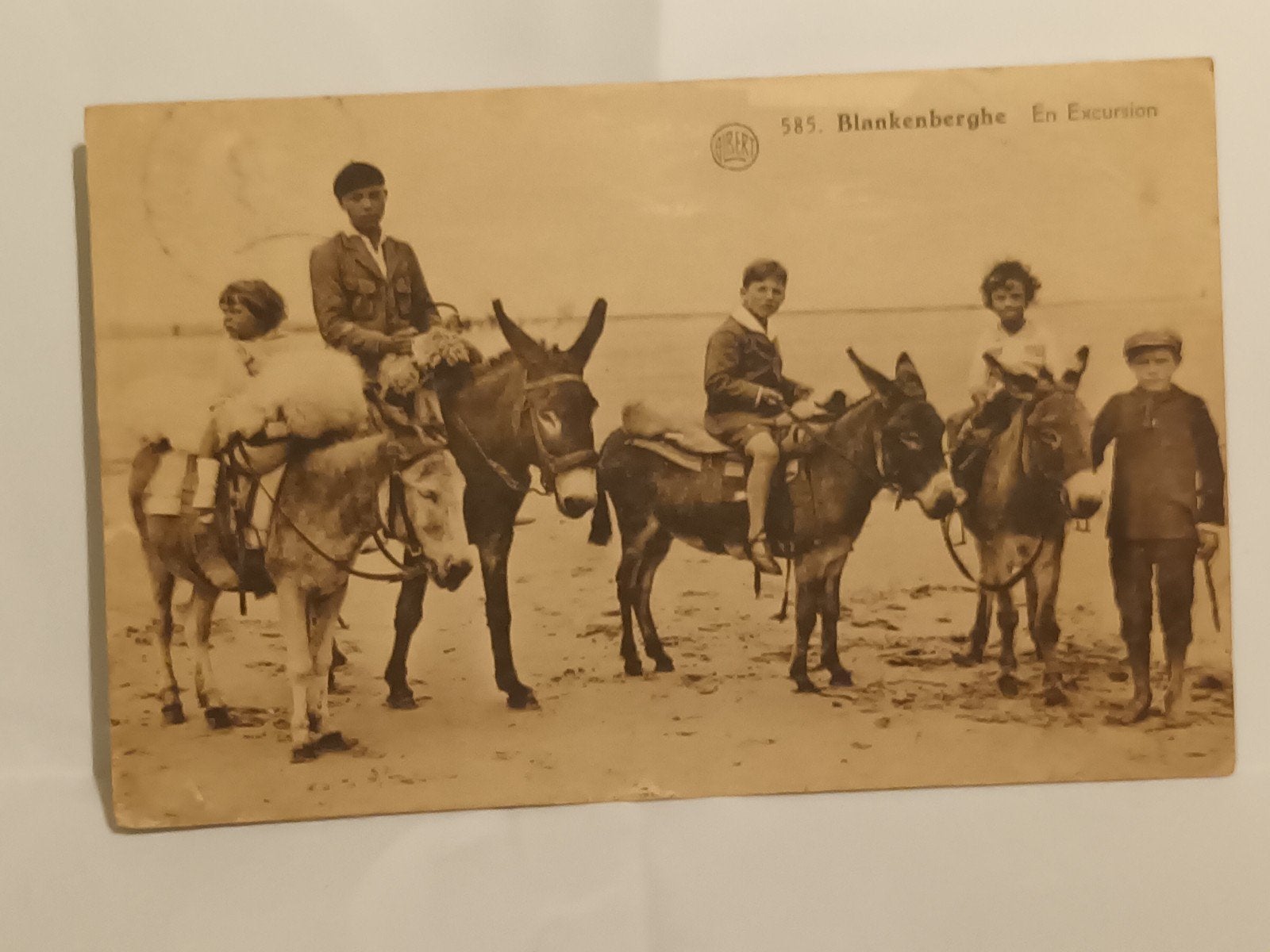 Oude ansichtkaart Blankenberge En Excursion ezels(0016), Ophalen of Verzenden, Voor 1920, Gelopen, West-Vlaanderen