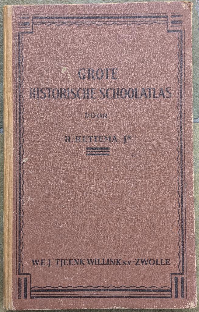 Grote historische schoolatlas door H. Hettema Jr. 1947, Boeken, Atlassen en Landkaarten, Gelezen, Overige atlassen, Hettema Jr, H.