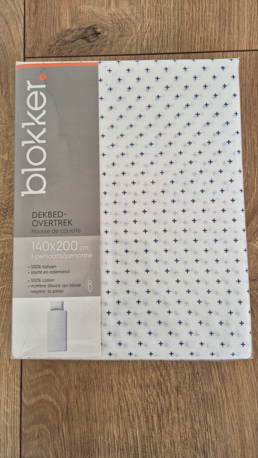 Dekbedovertrek 140x200cm 1-persoons nieuw Blocker, Ophalen, Eenpersoons, Wit, Dekbedovertrek