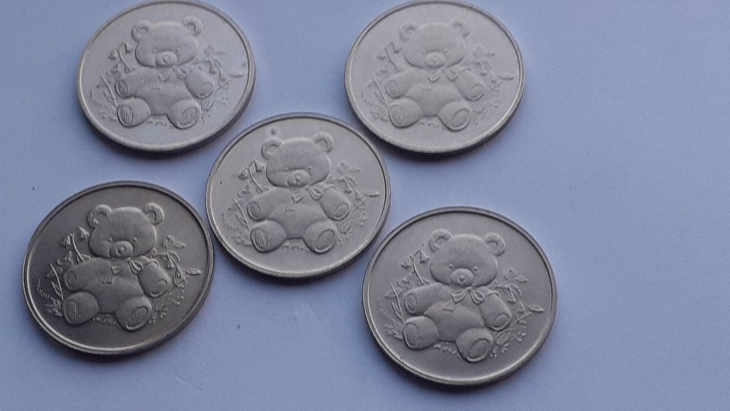 Baby penningen unc kwaliteit 5 stuks, Ophalen of Verzenden, Overige materialen, Nederland