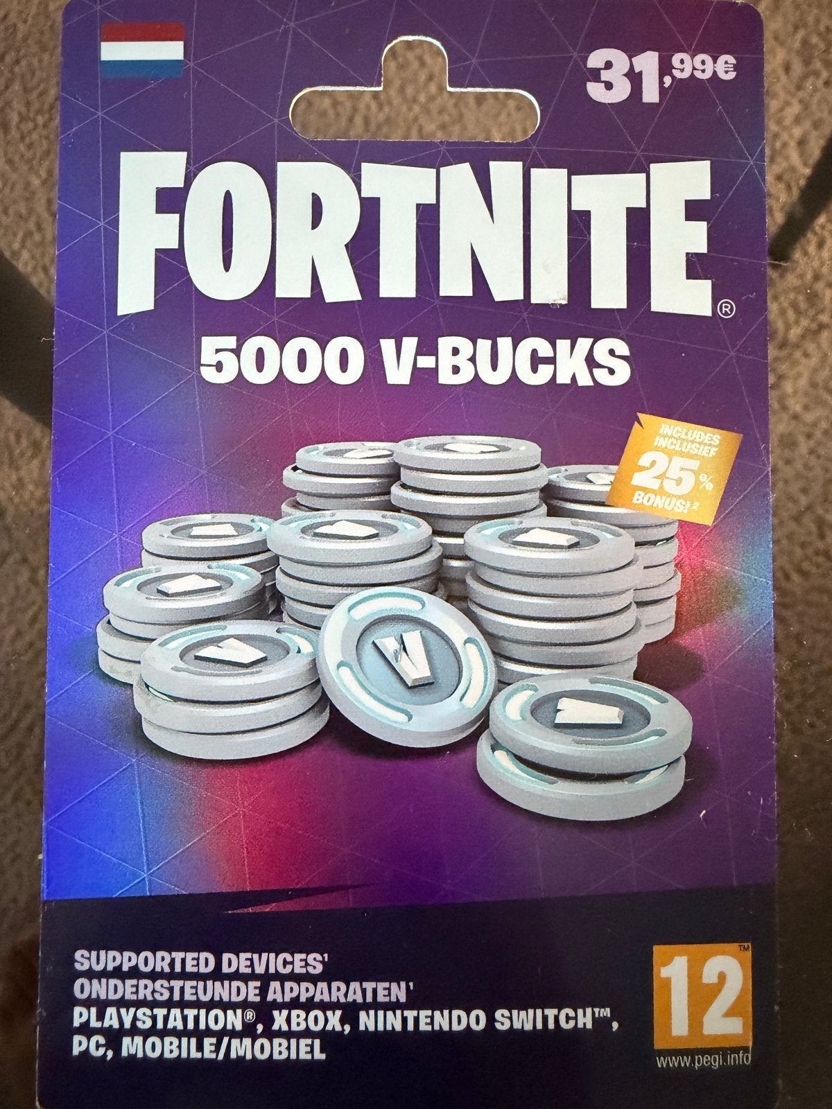 Fortnite V-Bucks Cadeaukaart - 5000 V-Bucks, Ophalen, Online, Shooter, Nieuw