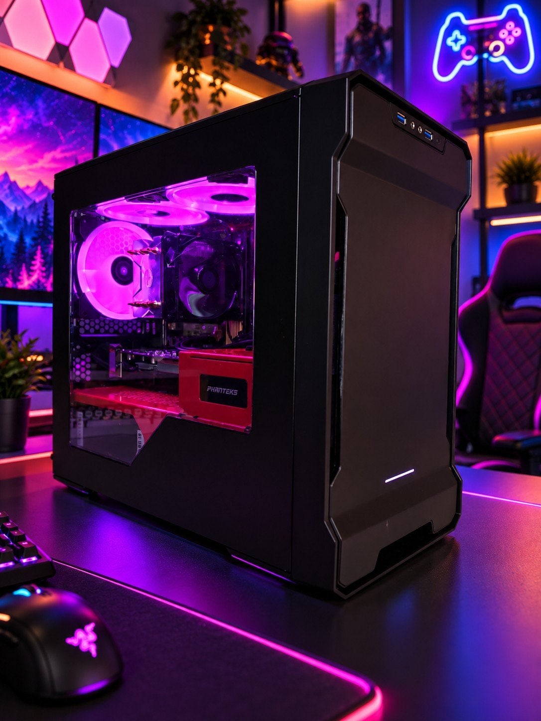 RGB GAME PC - INTEL I5 - GTX 1050 TI - 16GB - 500GB - WIN11, Ophalen, Kapoen Pc Gaming, FRACTAL, ASUS, CORSAIR, INTEL, NVIDIA, COOLERMASTER