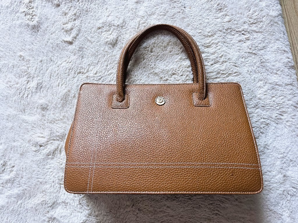 mooie leren handtas van Pierre Balmain, Ophalen of Verzenden, Zo goed als nieuw, Bruin, Handtas