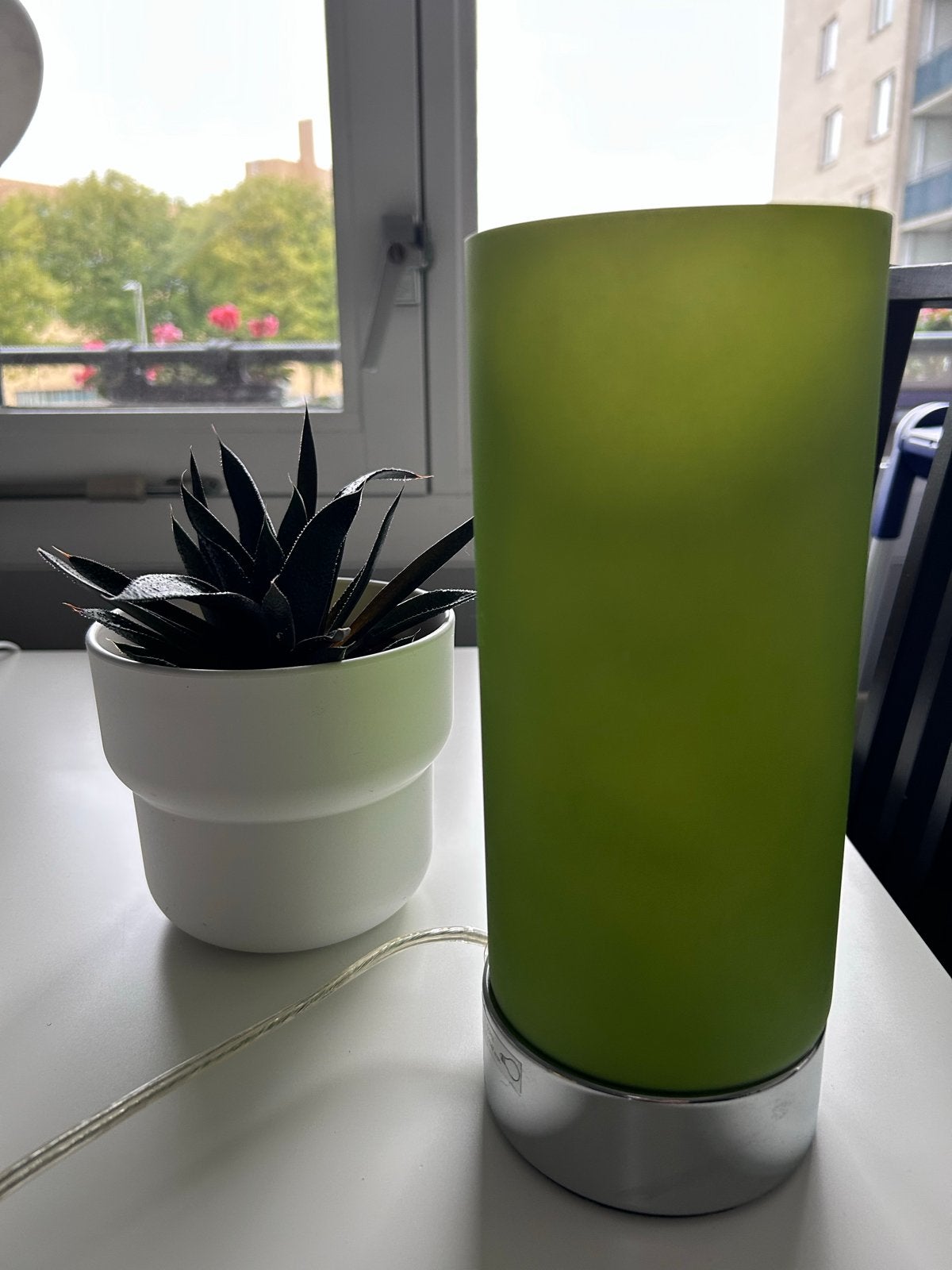 Jan des Bouvrie Groene tafellamp - Modern en sfeervol, Gebruikt, Groen, E14 (klein), Ophalen of Verzenden