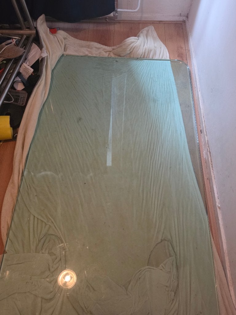glasplaat, Doe-het-zelf en Verbouw, Glas en Ramen, Ophalen, Gebruikt, 80 tot 120 cm, 160 cm of meer