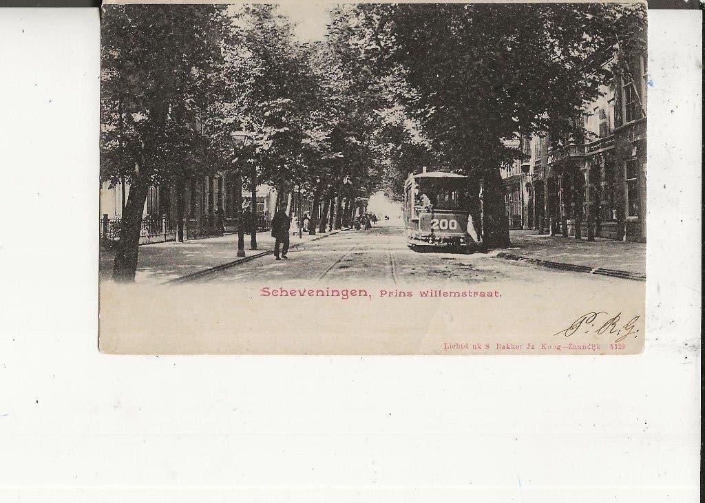 Scheveningen Prins Willemstraat met paardentram 2002 Bakker, Ophalen of Verzenden, Voor 1920, Gelopen, Zuid-Holland