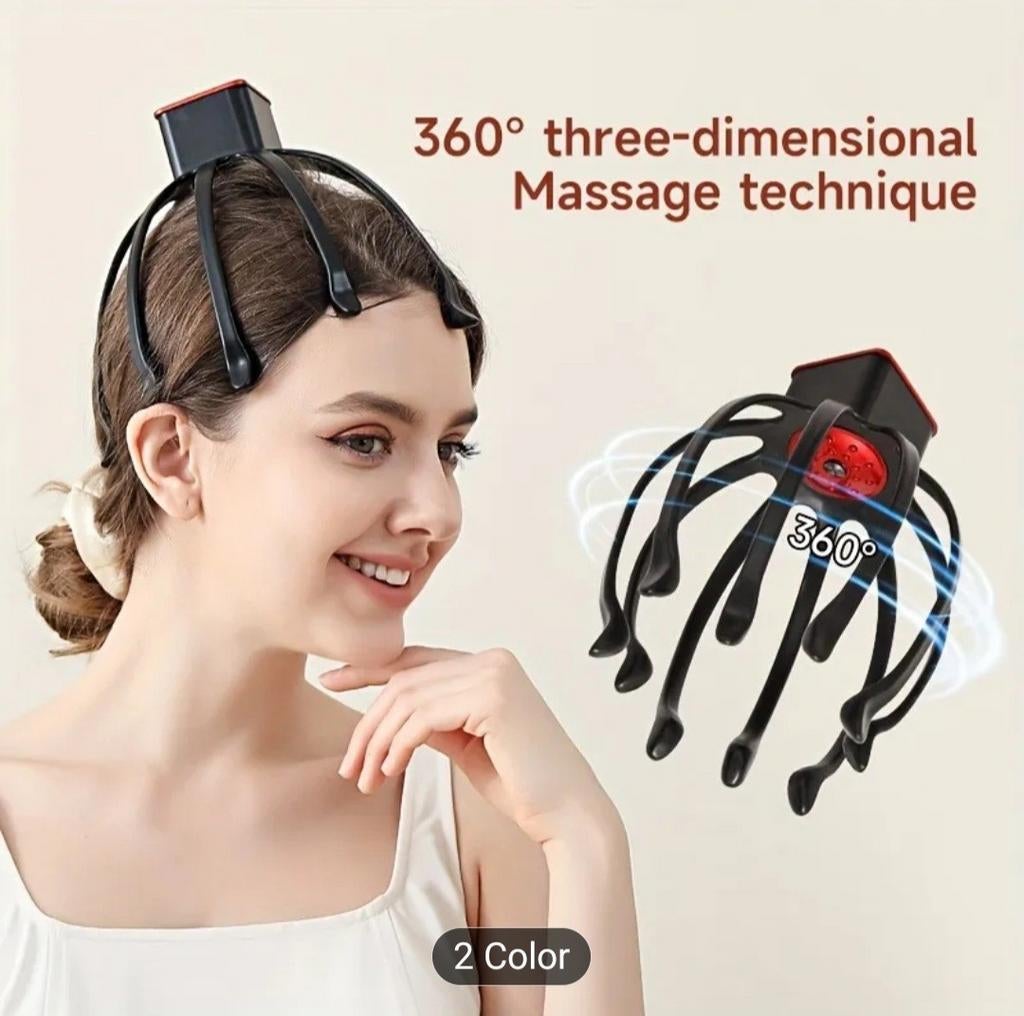 Elektrische hoofdmassager "octopus" design, Sport en Fitness, Overige Sport en Fitness, Zo goed als nieuw, Ophalen of Verzenden
