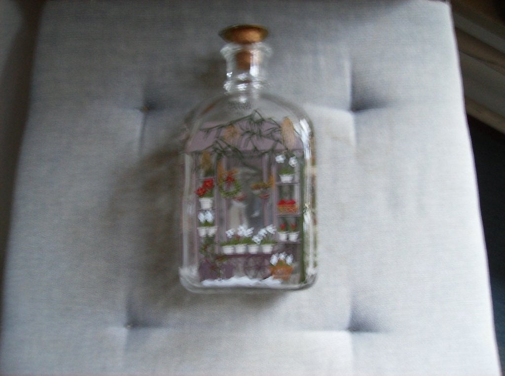 HOLMEGAARD FLES MET SLUITDOP, KURK MET MESSING, Antiek en Kunst, Ophalen of Verzenden