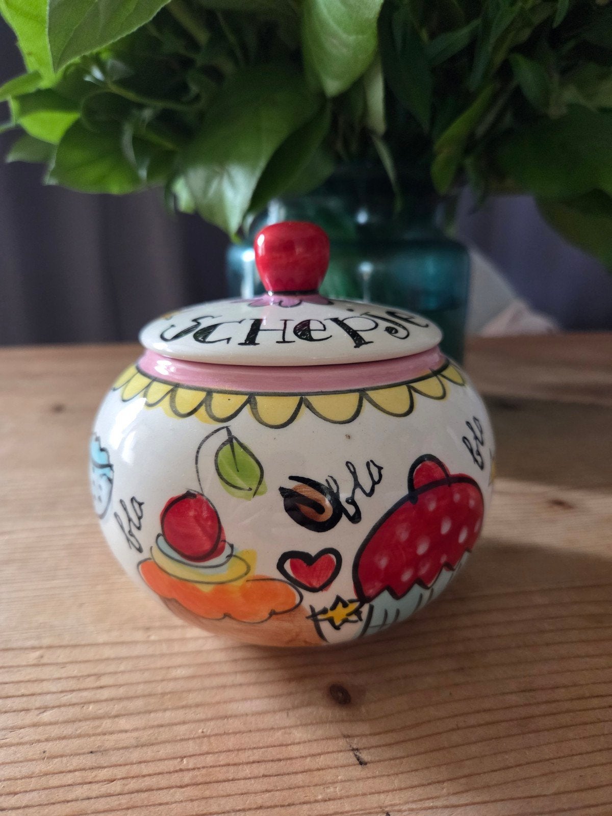 Blond suikerpot, Huis en Inrichting, Ophalen of Verzenden, Zo goed als nieuw, Aardewerk, Overige typen