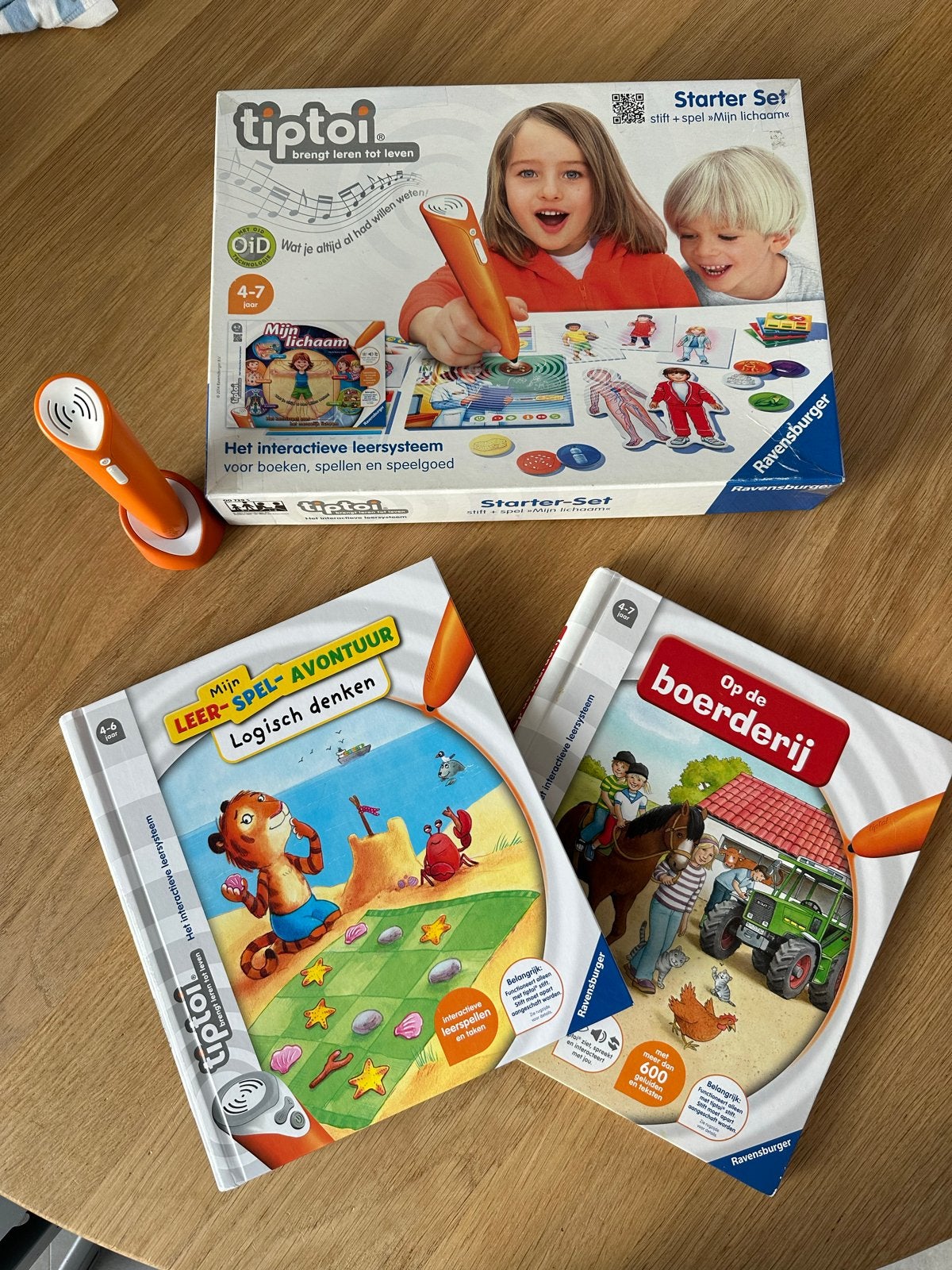 Tiptoi Starter Set met pen, 2 boeken en spel 'Mijn Lichaam', Ophalen of Verzenden, Gebruikt, Taal en Lezen, Met geluid