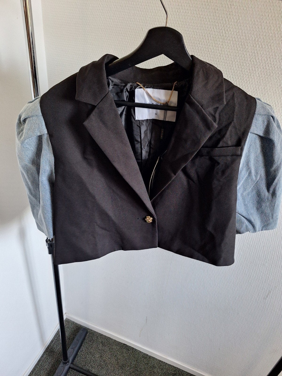 Crop blazer, Maat 38/40 (M), Zwart, Nieuw, Ophalen of Verzenden