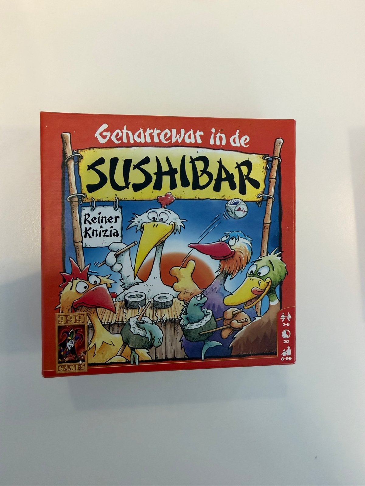 GehatteWarr in de Sushibar - Reiner Knizia bordspel, Drie of vier spelers, Ophalen of Verzenden, Zo goed als nieuw